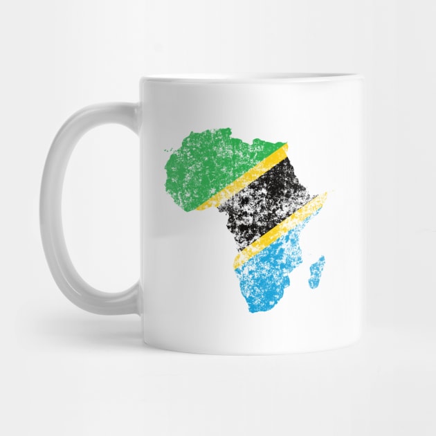 Flag of Tanzania inside Africa by Terriology